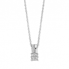 Collier Argent pendentif serti d'oxyde de zirconium - Naiomy - Kimmy