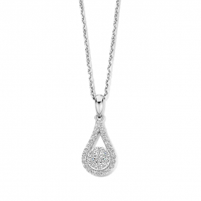 Collier Argent pendentif serti de zirconium - Naiomy - Akira