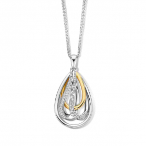 Collier Argent pendentif serti de zirconium - Naiomy - Margaux