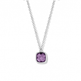 Collier Argent pierre violette - Naiomy - Lisa