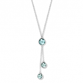 Collier Argent pierres bleues - Naiomy  - Rosalyn