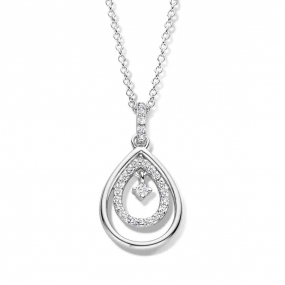 Collier Argent serti d'oxydes de zirconium - Naiomy - Eclatante