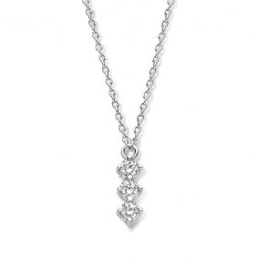 Collier Argent serti d'oxydes de zirconium - Naiomy - Matahina