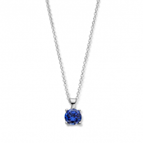 Collier Argent tanzanite synthtique - Naiomy - Iriata