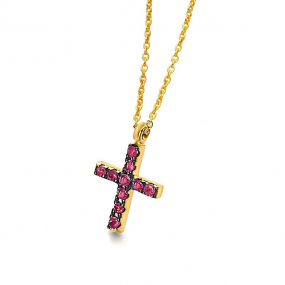 Collier Croix Rubis - Lecarr - Marlie - GD101OA.RU