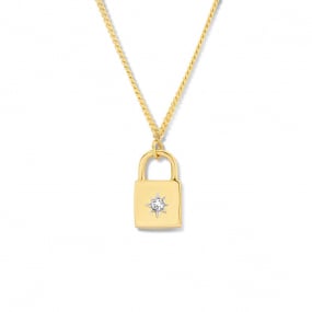 Collier Diamant Or Jaune 0.01 ct Saki - 063693A