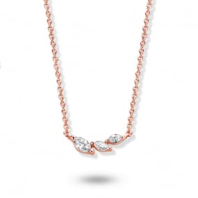 Collier Diamant Or Rose 0.14 ct Kana - 063586A