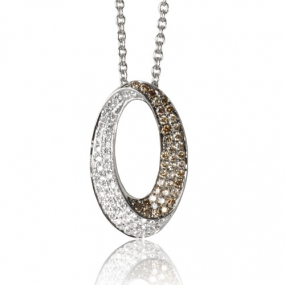 Collier diamants 0.37 cts Or Blanc 0.37 ct Hermione - 33.07993.003