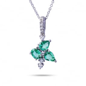 Collier Diamants - Emeraudes et Topazeq Cristina - GI2176B/SME