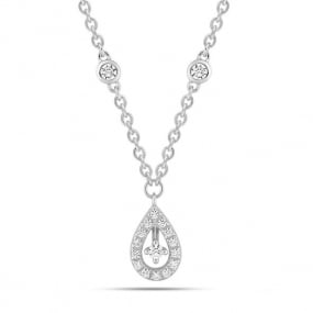 Collier Diamants  Or Blanc 0.16 ct  - 3.6074.21