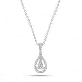 Collier Diamants  Or Blanc 0.16 ct  - 3.6075.21