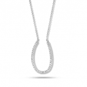 Collier Diamants Or Blanc 0.19 ct Elianna - 058184A