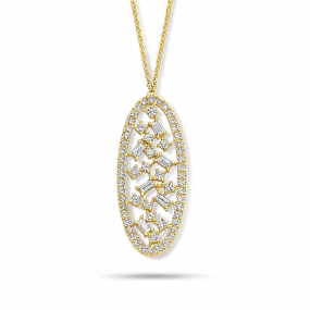 Collier Diamants Or Jaune 0.57 ct Lagon - 067059A