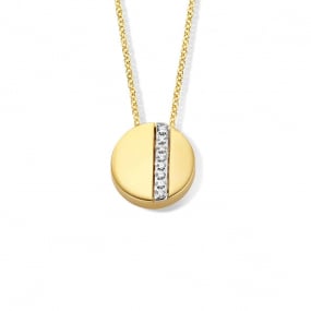 Collier Diamants Or jaune et or blanc 0.06 ct Isako - 064292A