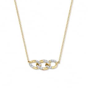 Collier Diamants Or jaune et or blanc 0.09 ct Zolie - 063190A