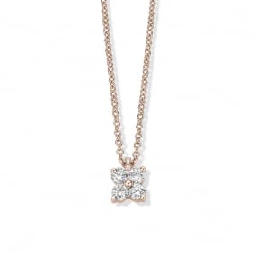 Collier Diamants Or Rose 0.12 ct Hina - 062138A