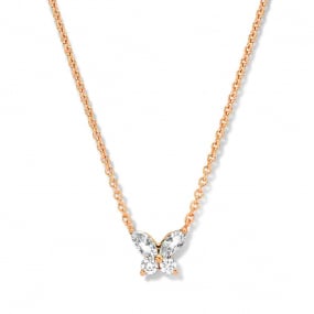 Collier Diamants Or Rose 0.15 ct Aurore - 064698A