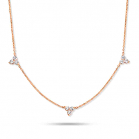 Collier Diamants Or Rose 0.19 ct liane - 067682A