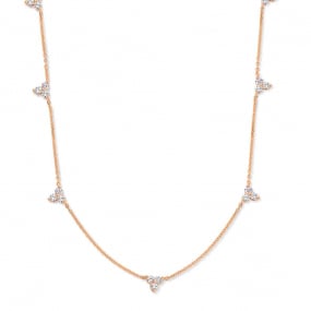 Collier Diamants Or Rose 0.46 ct Tiana - 067684A