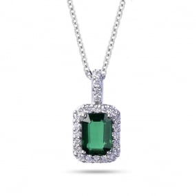 Collier Emeraude et Diamants Arwen - CBOT365-FR