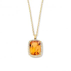 Collier en argent - pierre couleur citrine + zirconium - Naiomy Silver Silver - Maelle