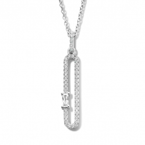 Collier en argent serti de zirconium Naiomy Silver - Adrielle