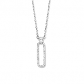 Collier en argent serti de zirconium Naiomy Silver - Aliya