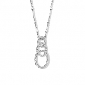 Collier en argent serti de zirconium Naiomy Silver - Alwena