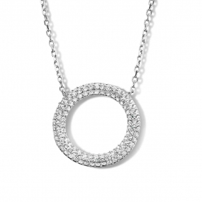 Collier en argent serti de zirconium Naiomy Silver - Emma