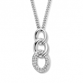 Collier en argent serti de zirconium Naiomy Silver - Femme - Katsu - N2B52