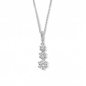 Collier en argent serti de zirconium Naiomy Silver - Sayuri