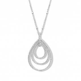 Collier en argent serti de zirconium Naiomy Silver Silver - Femme - Lagon - N2K54