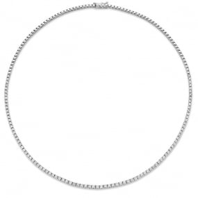 Collier Rivire de Diamants Or Blanc 4.03 ct Krystale - 058638A