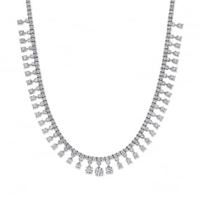 Collier Rivire de Diamants Or Blanc 9.45 ct Louise - 066969A