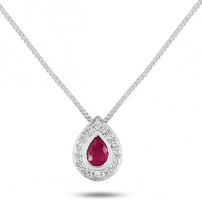 Collier Rubis et diamant diamant Marjorie - MN501GRB4