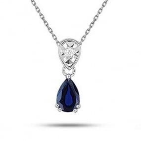 Collier Saphir et diamants ct - Passion-MI502GSB4