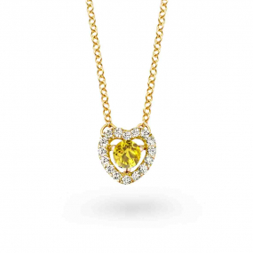 Collier Saphir jaune diamant 0.07 ct One More Salina 053506JA
