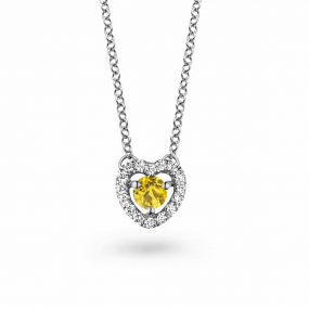 Collier Saphir jaune diamant 0.10 ct One More Salina 048356JA
