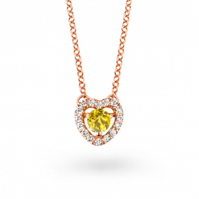 Collier Saphir jaune diamant 0.10 ct One More Salina 051384JA
