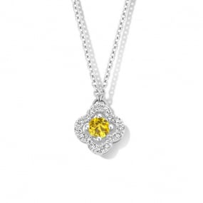 Collier Saphir jaune diamant 0.11 ct One More Salina 062361JA
