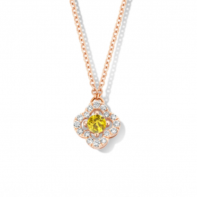 Collier Saphir jaune diamant 0.11 ct One More Salina 062387JA
