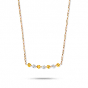 Collier Saphir jaune diamant 0.28 ct One More Ischia 066865JA
