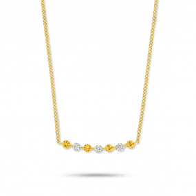 Collier Saphir jaune diamant 0.28 ct One More Ischia 066867JA
