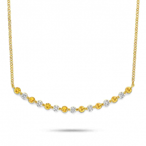 Collier Saphir jaune diamant 0.64 ct One More Ischia 066759JA
