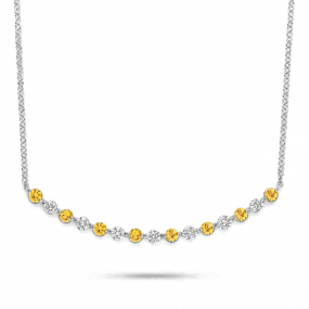 Collier Saphir jaune diamant 0.64 ct One More Ischia 066760JA
