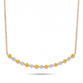 Collier Saphir jaune diamant 0.64 ct One More Ischia 066761JA
