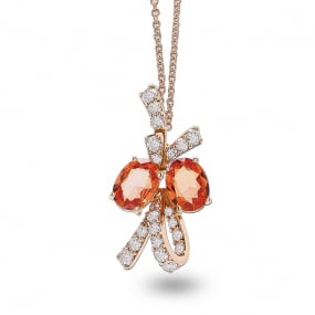 Collier Saphir Padparadscha et diamants ct - -GI2397R/ZAR