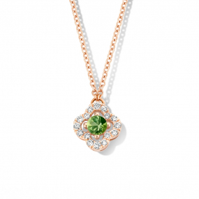 Collier Saphir vert diamant 0.11 ct One More Salina 062387EA
