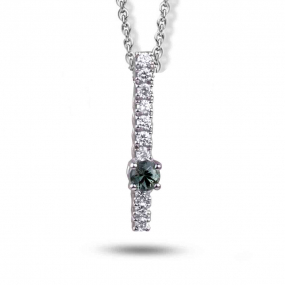 Collier Saphir Vert et Diamants 0.2ct - Camilla-GI2162B/ZVE