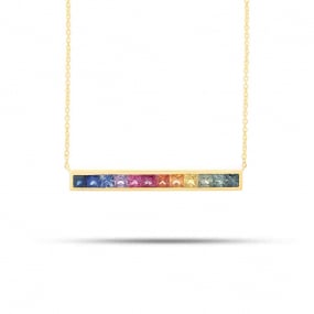 Collier Saphirs Rainbow ct - Naomie-P7972